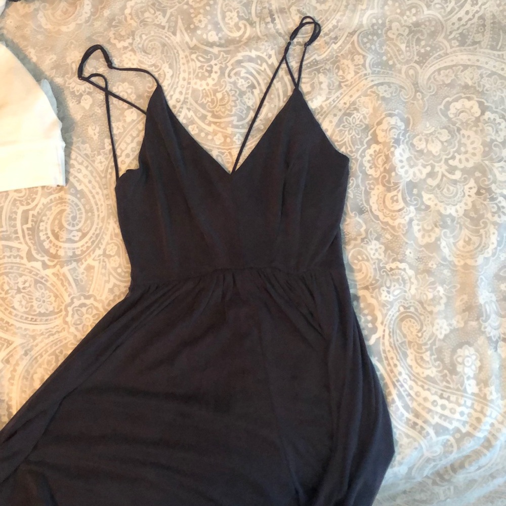 Black flowy romper